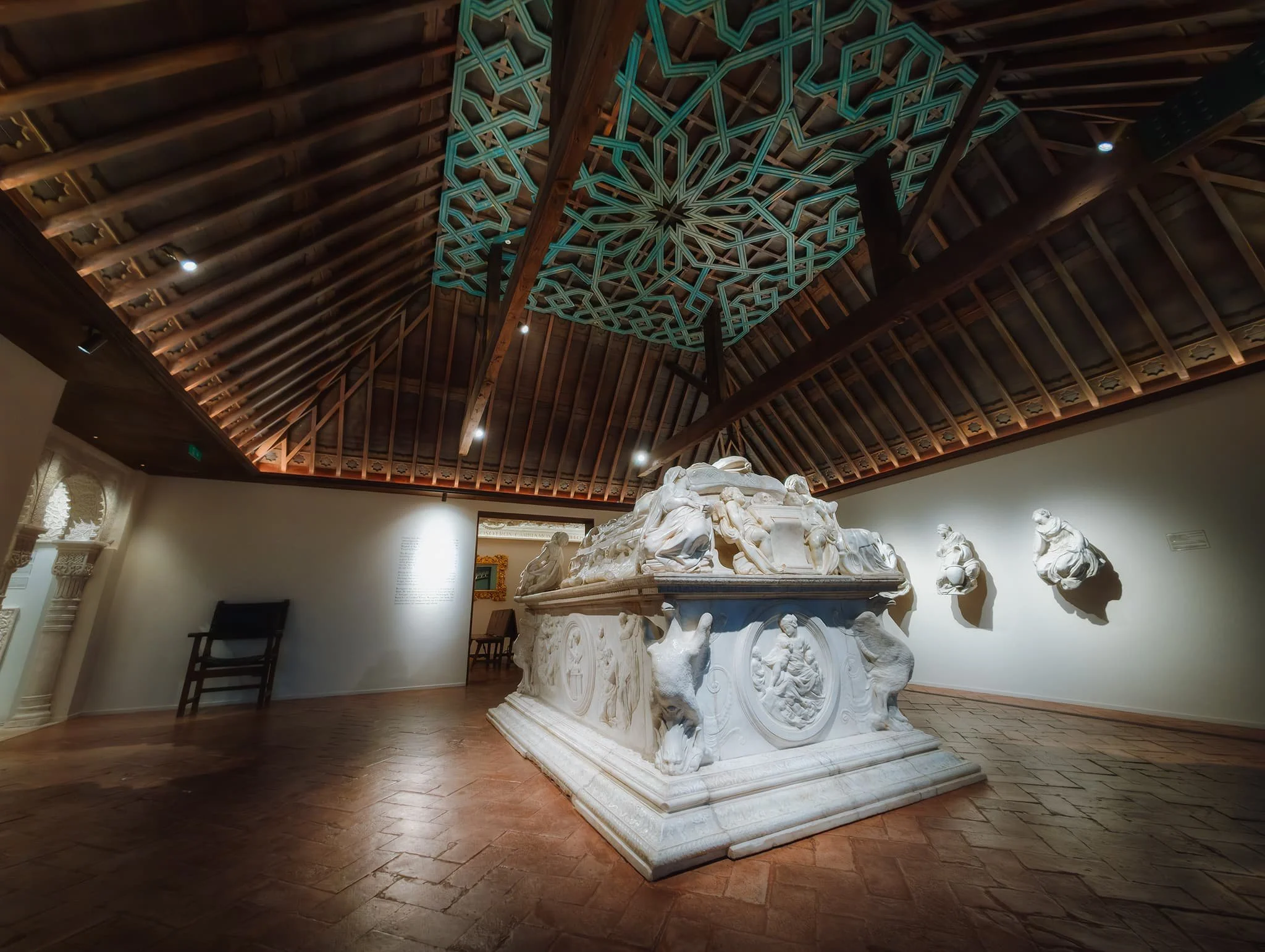 A 3D printed reproduction of Berruguete’s Sepulchre of Cardinal Tavera . The original white marble sepulchre was the final commission of the sculptor Alonso Berruguete – it was made in 1552 for the Hospital of San Juan Batista (better known as the Hospital Tavera) in Toledo, Spain.