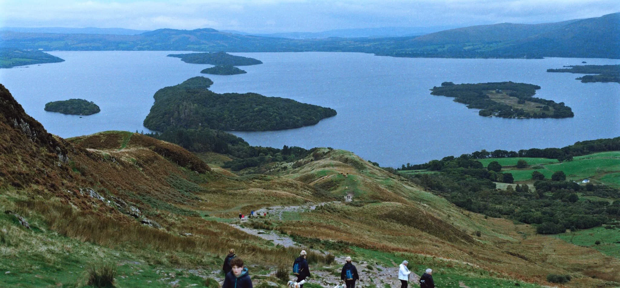 Another panorama taking in the sweeping views on the way down the West Highland Way.