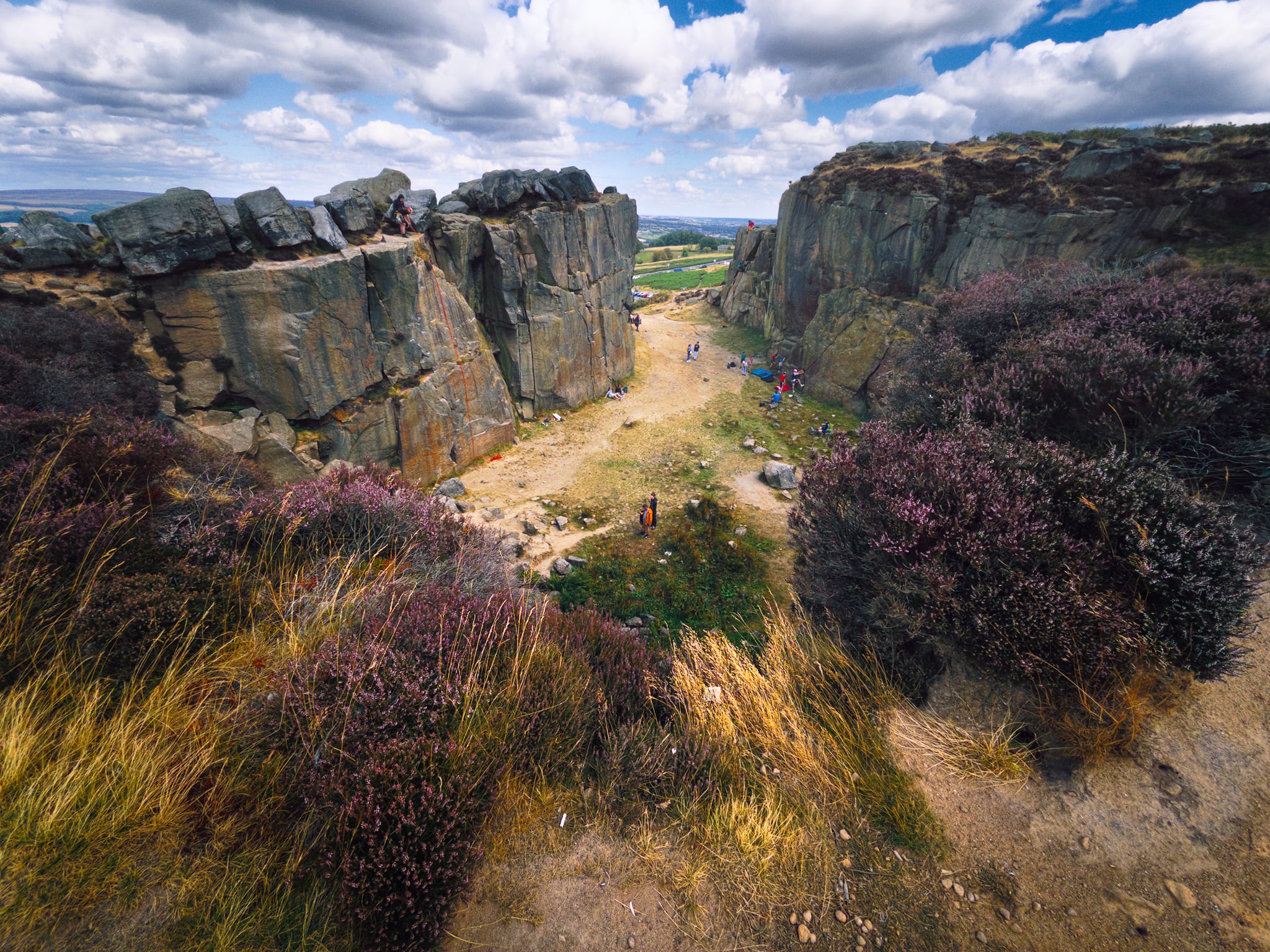 Above the Cow & Calf, we circled back to the area’s former quarry, particularly favoured by rock climbers new and experienced.