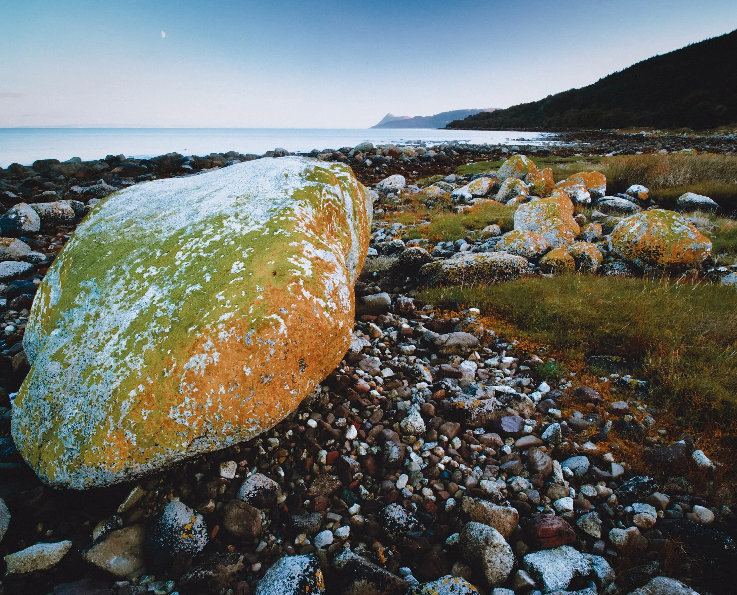 Some of the boulders around Merkland Point were covered in the most vivid moss and lichen I’ve ever seen. Truly otherworldly.