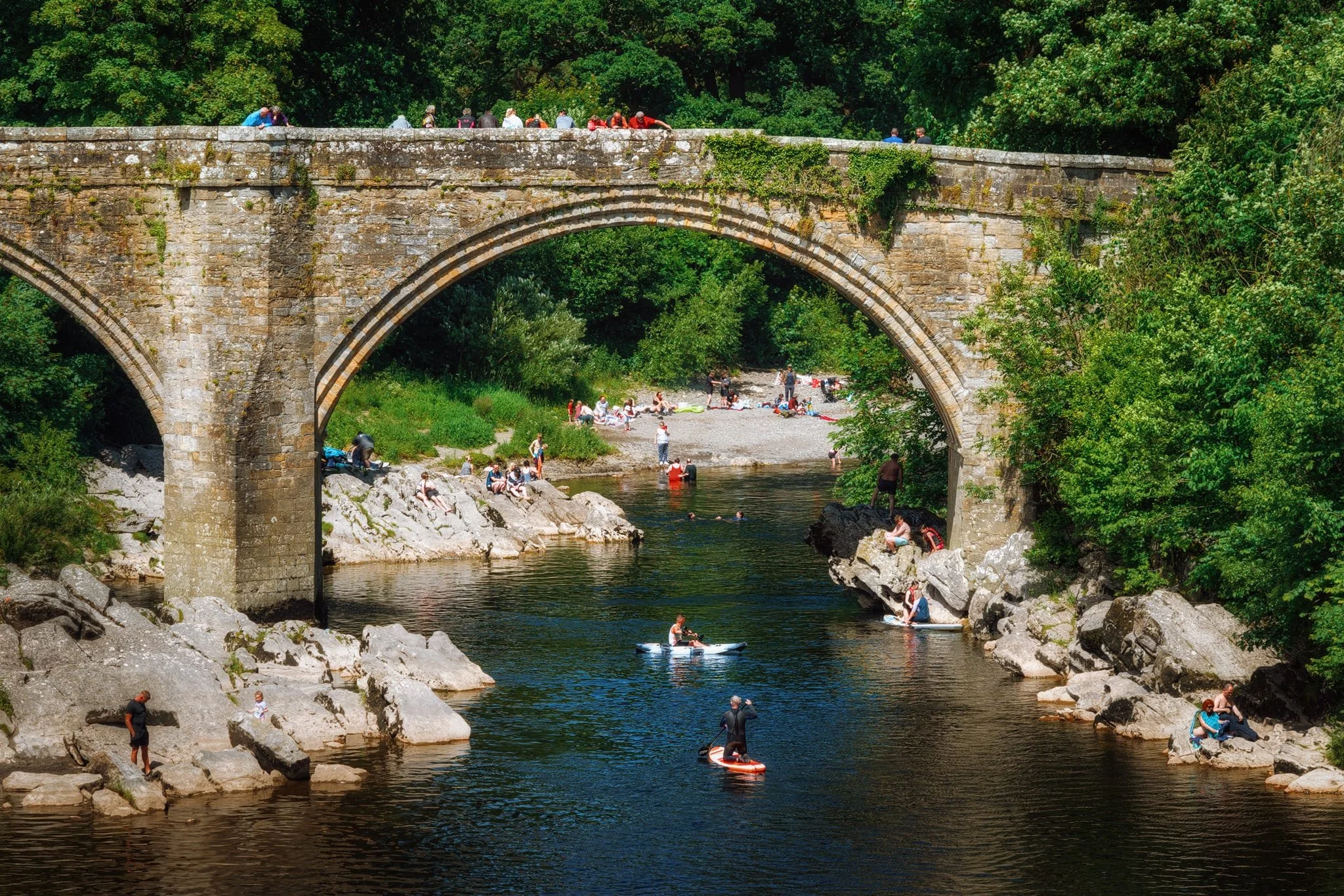 Kirkby’s famous Devil’s Bridge, dating from around the 12th or 13th centuries. For centuries this was one of the few bridges for miles that crossed the River Lune. Nowadays modern traffic is diverted over Stanley Bridge from where this photo was shot. On a hot summer’s day you’ll always find people milling about the bridge, jumping into the river (even though they shouldn’t) and genuinely enjoying the natural delights around here.