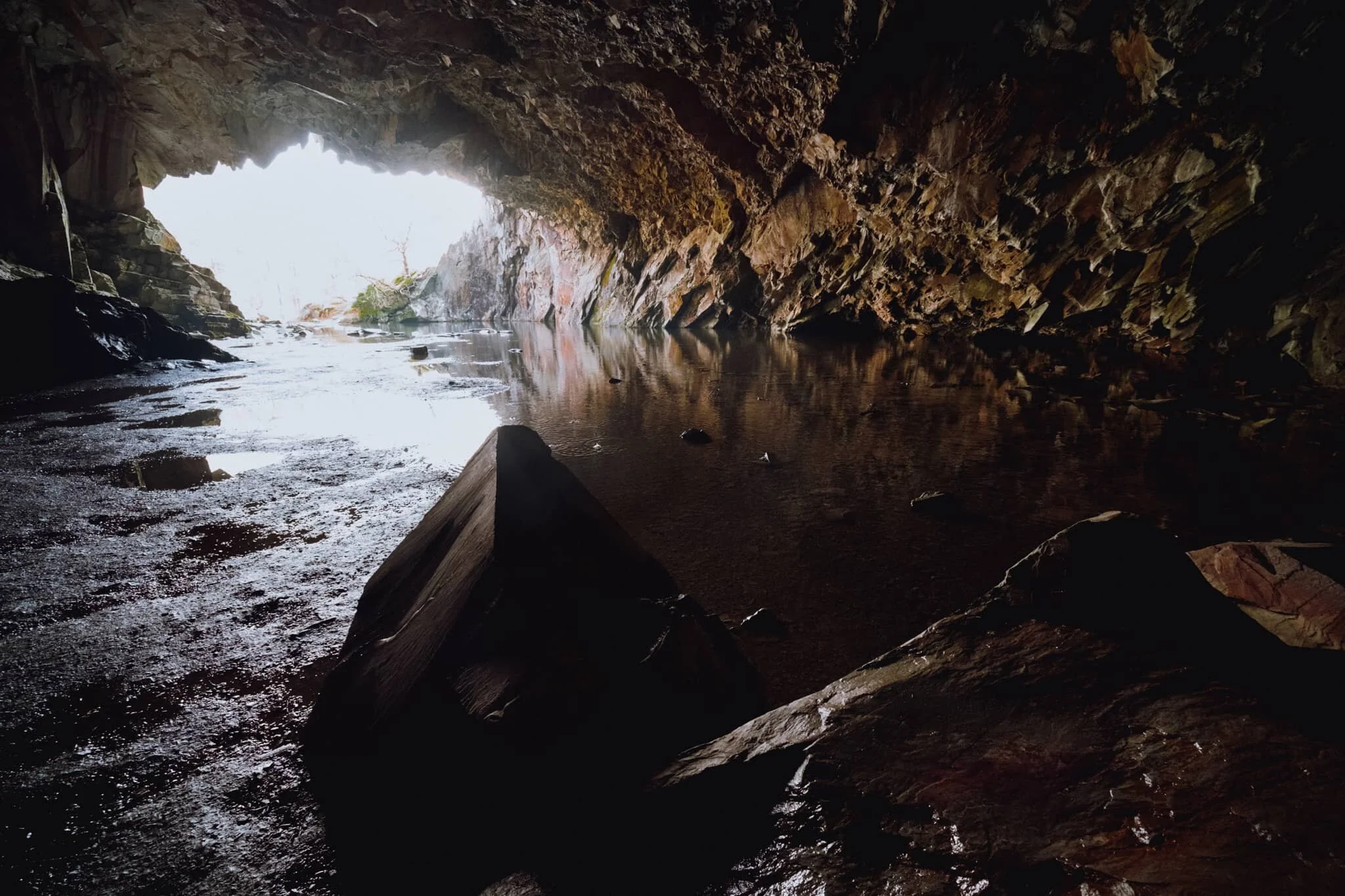 It’s not often one gets Rydal Cave all to oneself, so we ventured in for some photos.