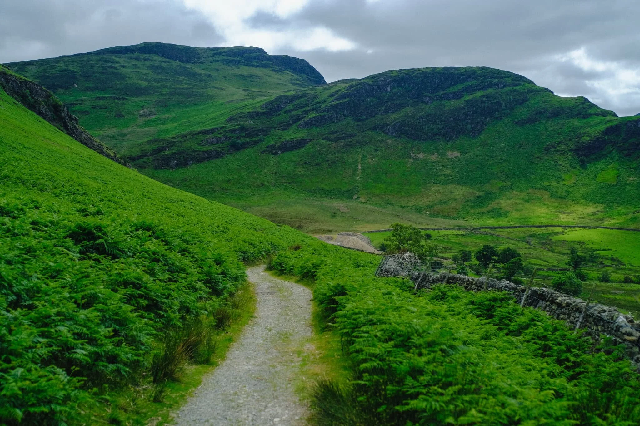 I suspect this minor road was once a miner’s road (see what I did there?). According to the OS Map, ahead of us at Yewthwaite was some disused old mining works beneath Maiden Moor (576 m/1,890 ft).