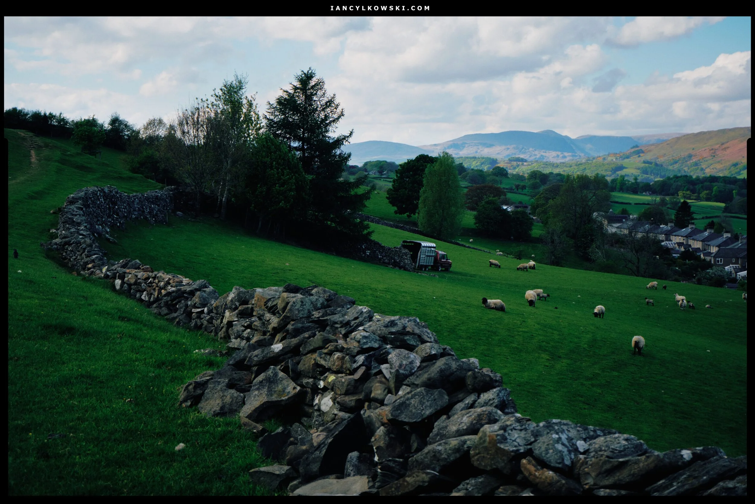 Yep, taking another photo of a curving drystone wall. Can’t resist it, especially when the rest of the scene looks like this.