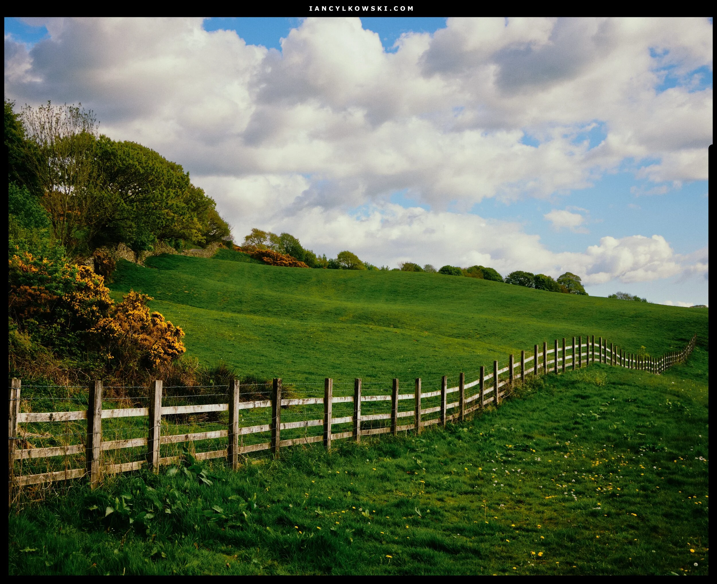 When I find a wall of some kind that flows with the rolling landscape, I take a picture.