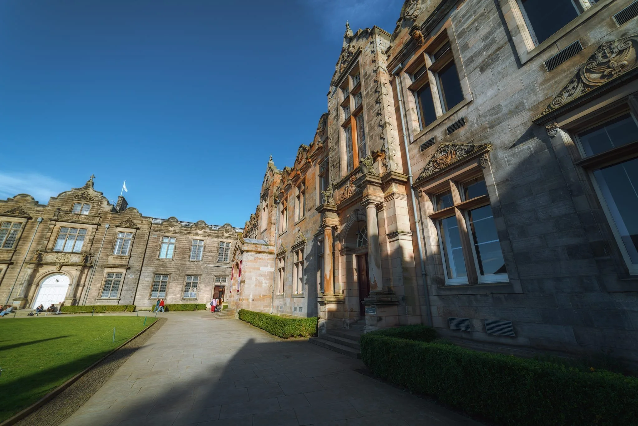 The Lower College Hall, nowadays largely serving as a grand venue for hire. The students around this lawn were wonderfully friendly and accommodating, happy for me to take photos around this Hogwartsian experience.