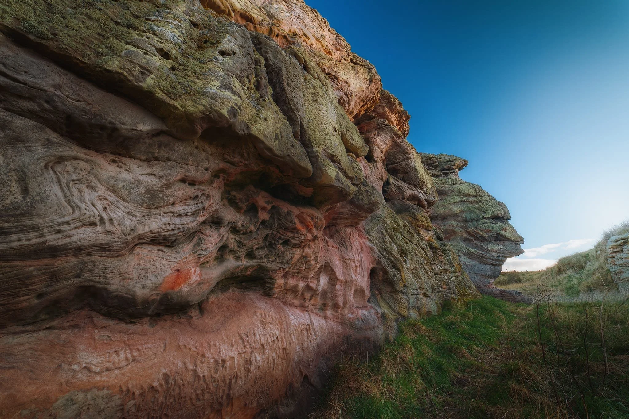 Getting low and close to this fascinating formation, picking out all the enchanting textures and colours.