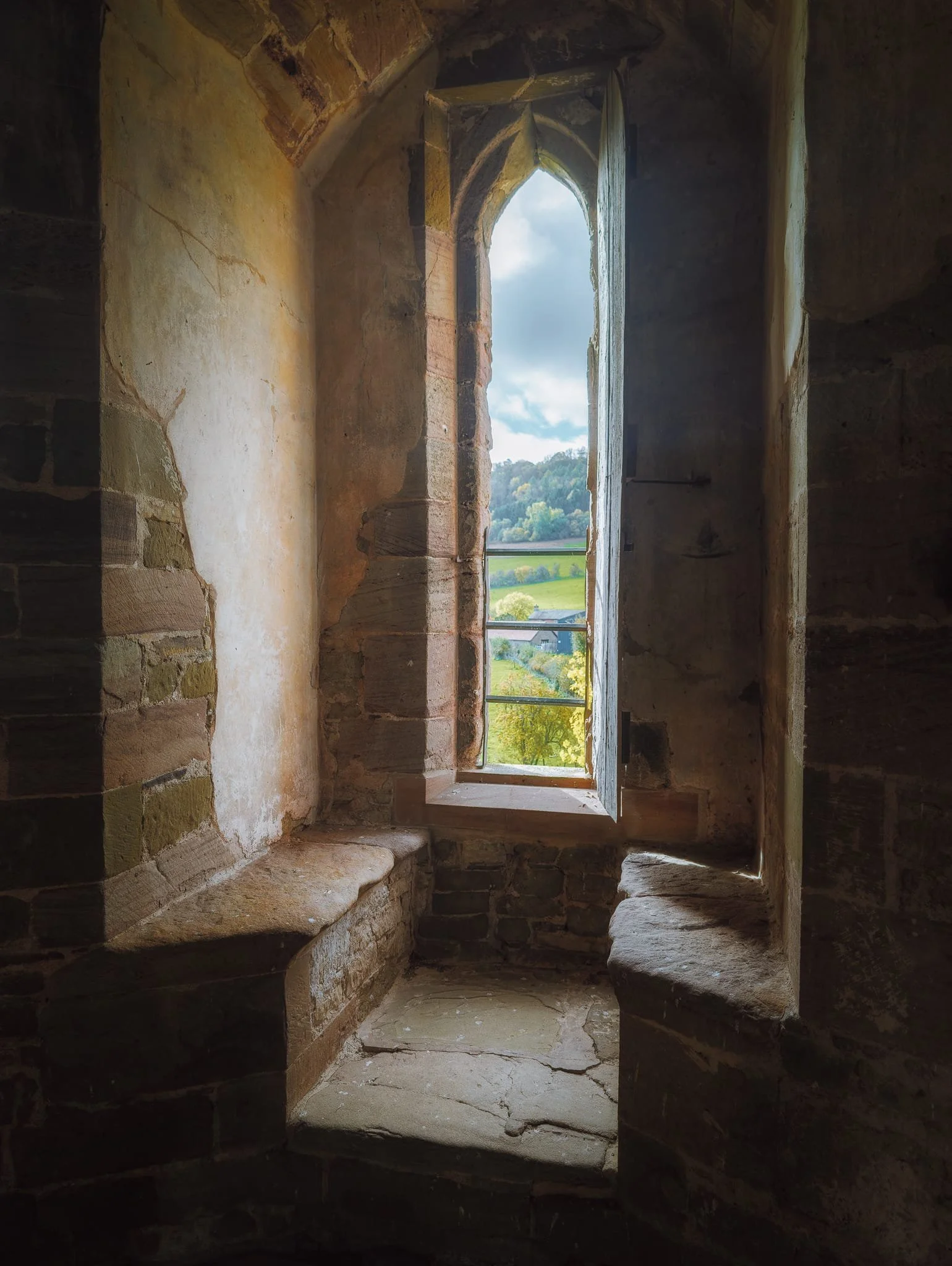 Tiny windows to gaze out across the land without fear of having something dangerous aimed back at you.